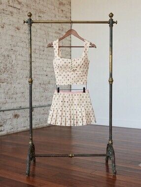 Kimchi Blue Cream Mini Skirt with Small Floral Print Sold Out In Stores